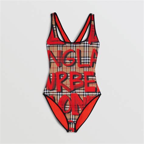 womens burberry swimsuit|burberry monogram bikini.